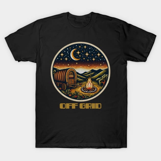 Off grid nomad wagon T-Shirt by Tofuvanman